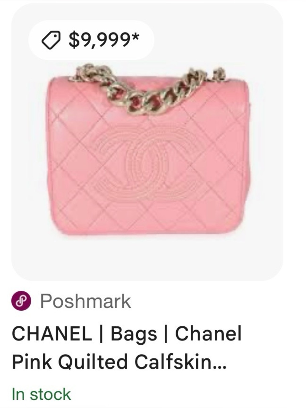Chanel Beauty Begins Quilted Leather Shoulder Bag with Chain Strap - Picture 7 of 7